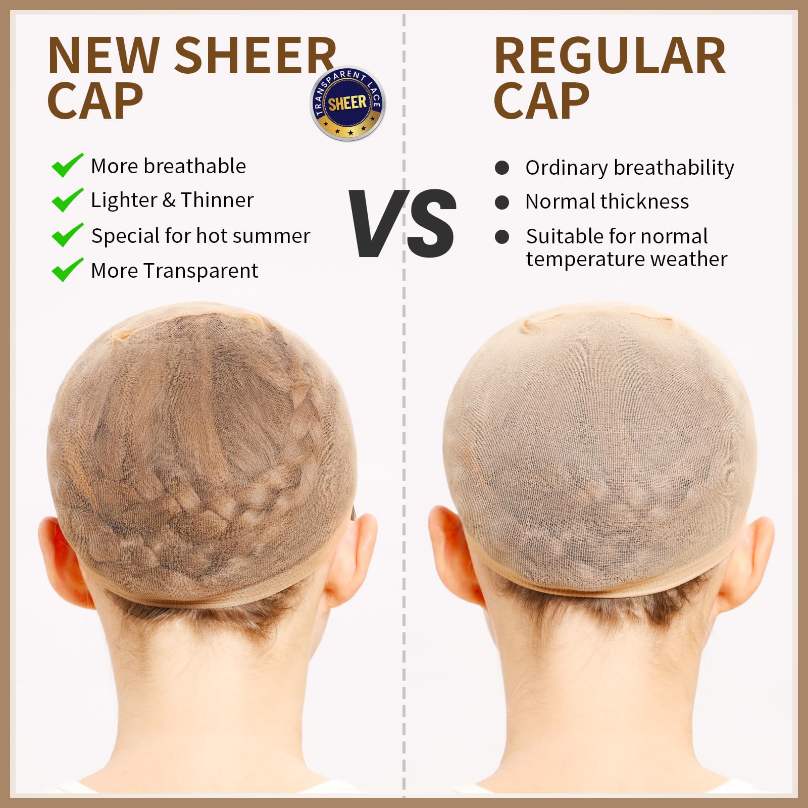 Teenitor ultra thin nude stocking cap for women