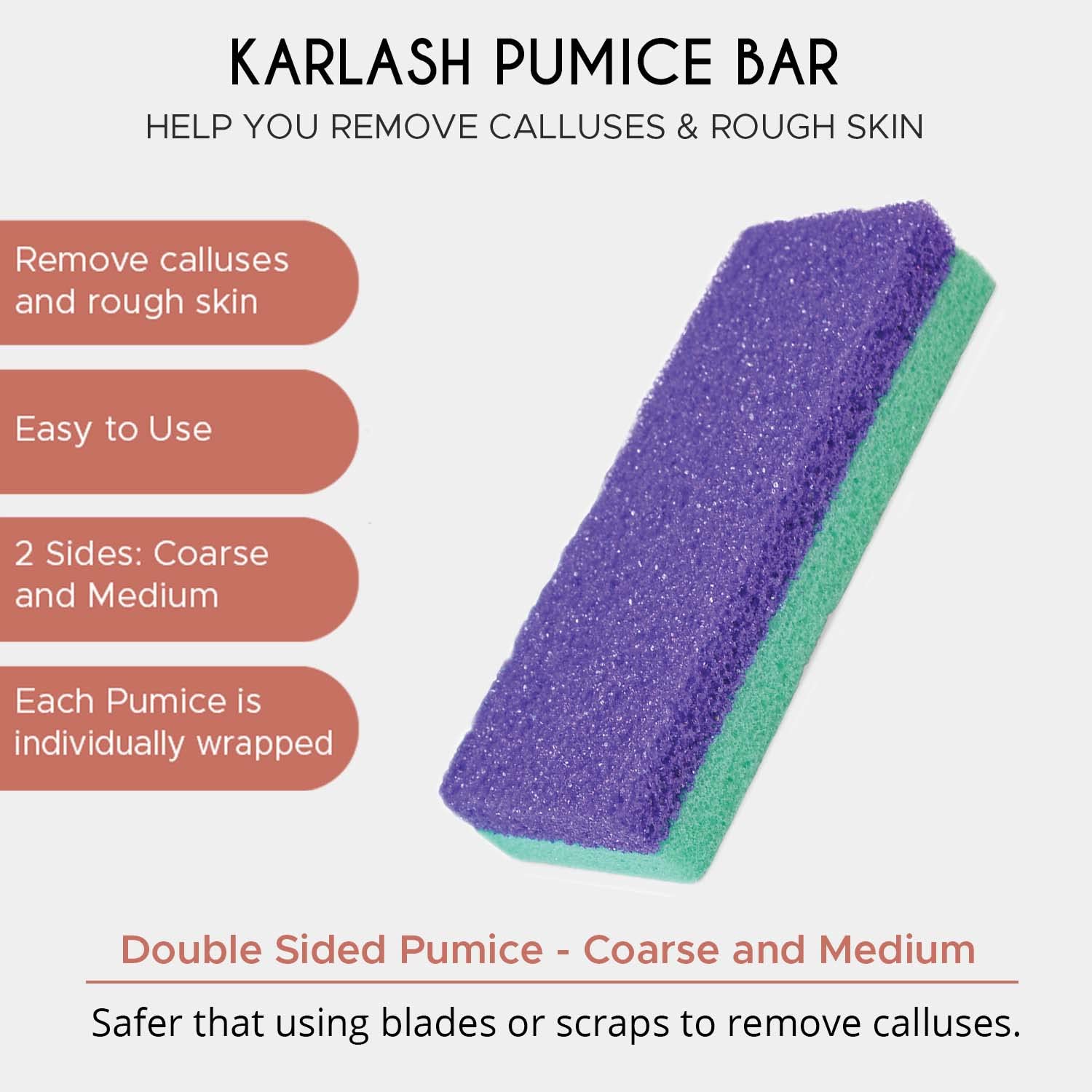 Karlash dual-sided pumice stone for callus removal