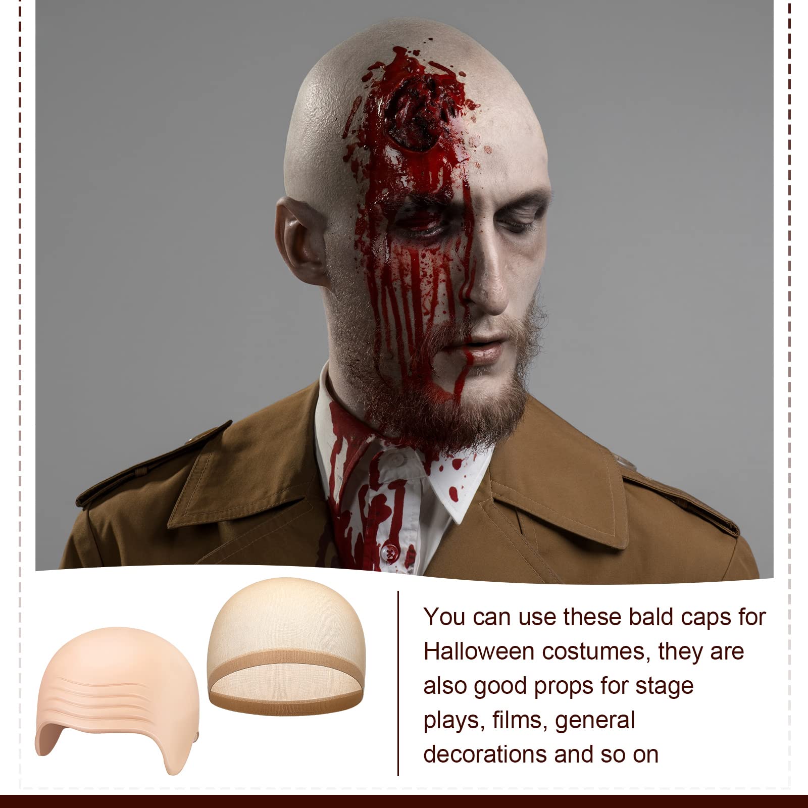Close up of high quality elastic latex material used in Willbond bald caps
