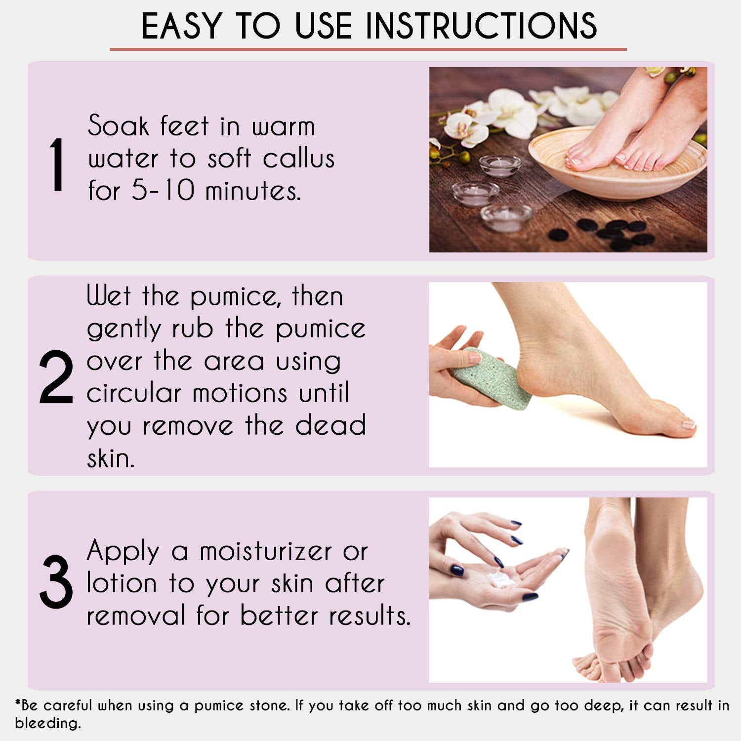 Karlash pedicure stone used on heel for exfoliation