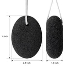 Person using natural pumice stone for cracked heel exfoliation