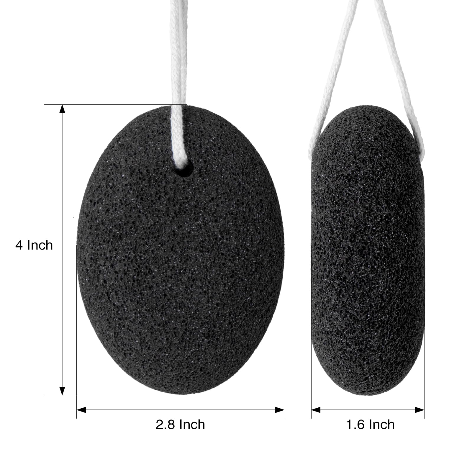 Person using natural pumice stone for cracked heel exfoliation