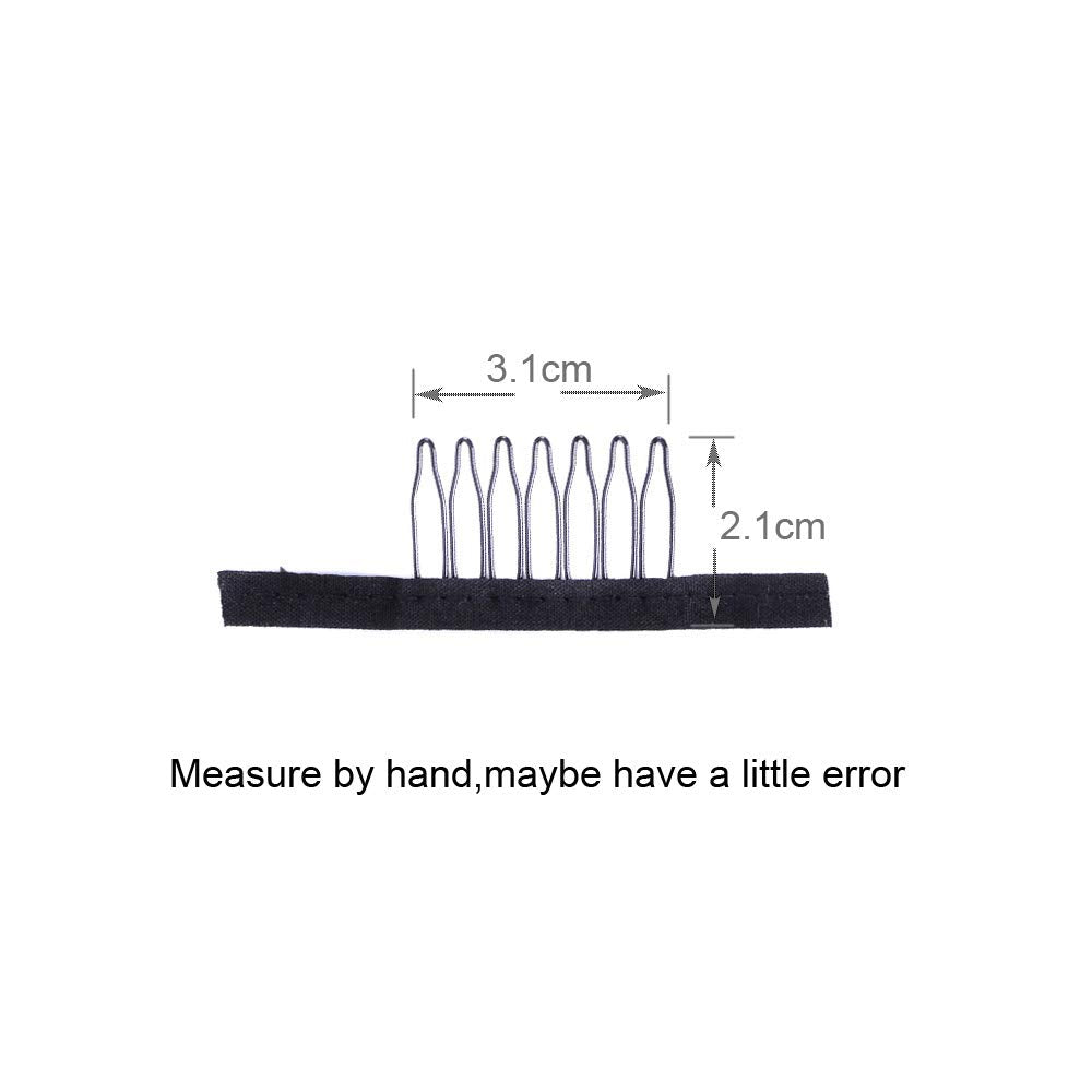 Yantaisiyu wig clips showing durable cloth backing for sewing