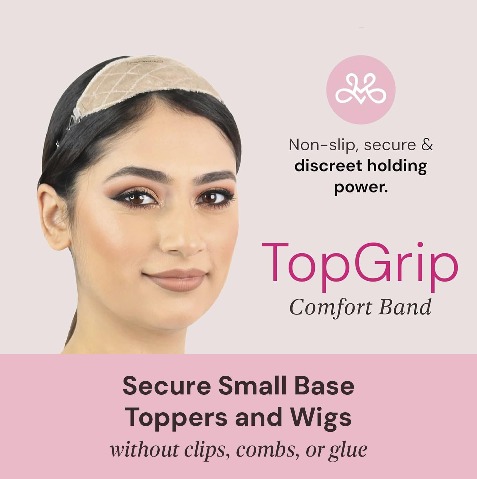 Milano Collection Top Grip beige band for hair toppers