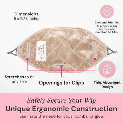 Milano Collection wig grip showing soft velour material