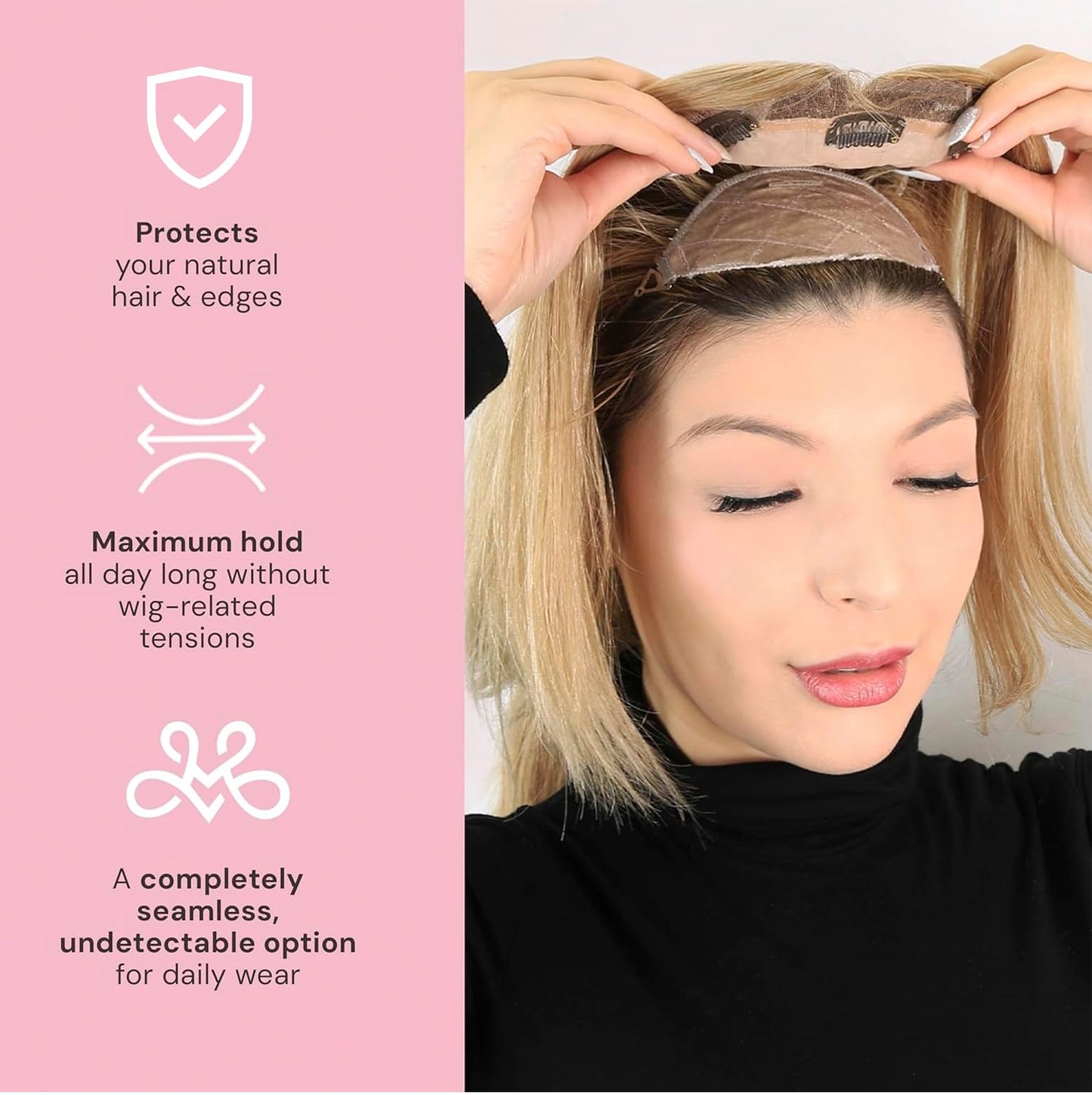 Milano Collection Top Grip secured on hair topper