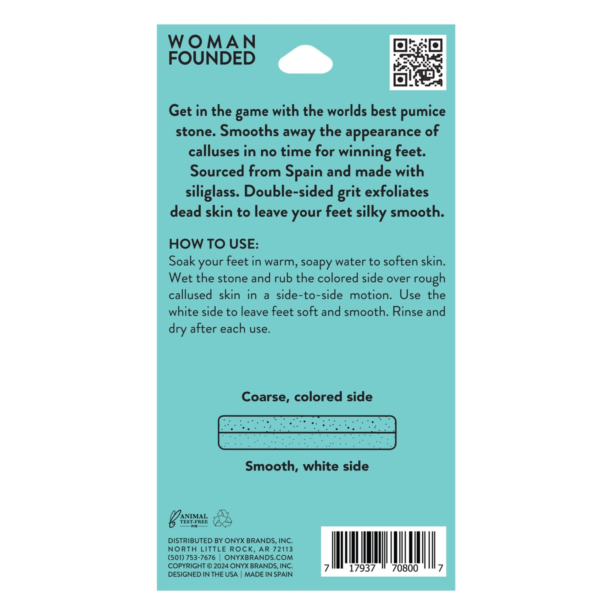 Siliglass pumice stone for elbows and knees care