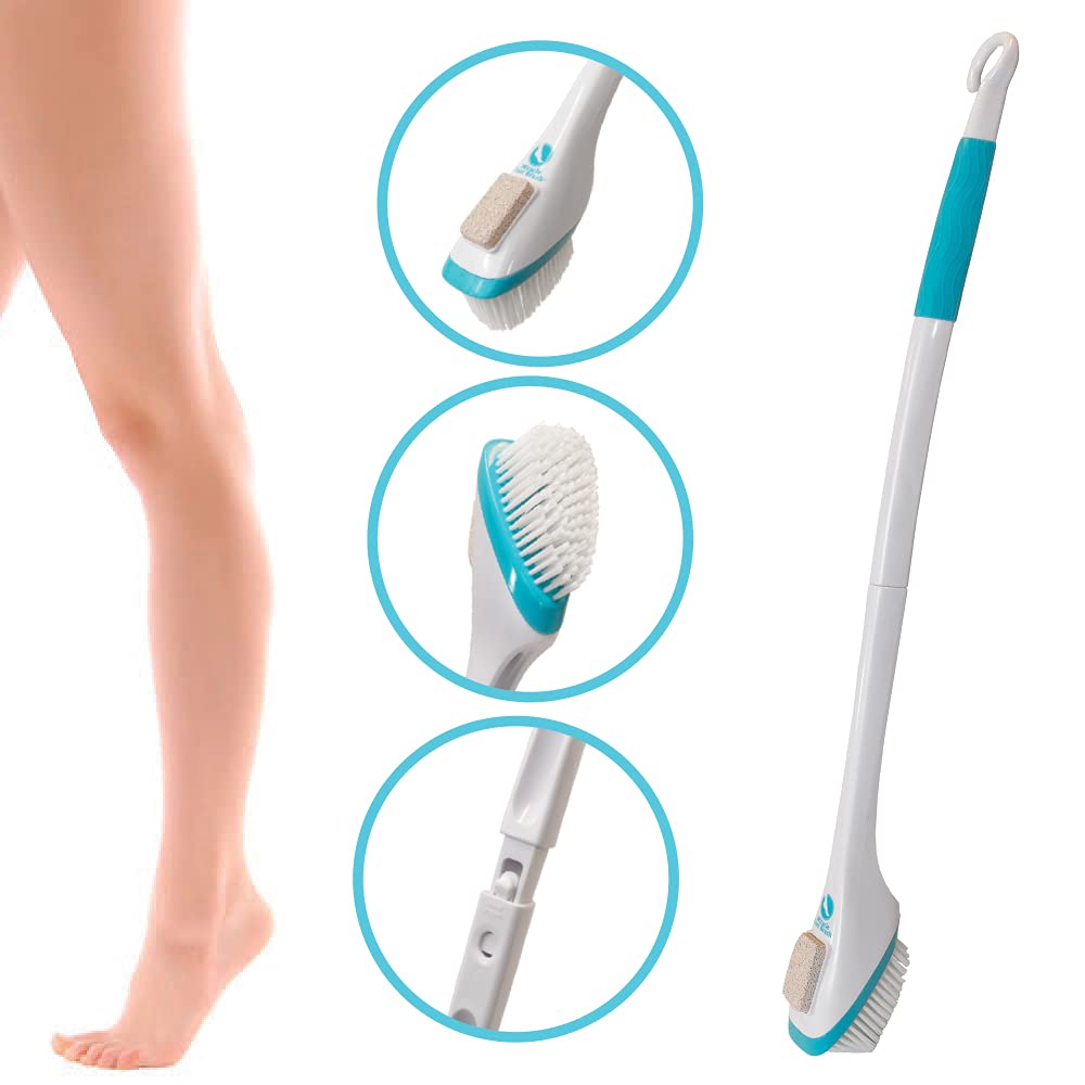 Miracle of Aloe shower brush with non-slip grip handle