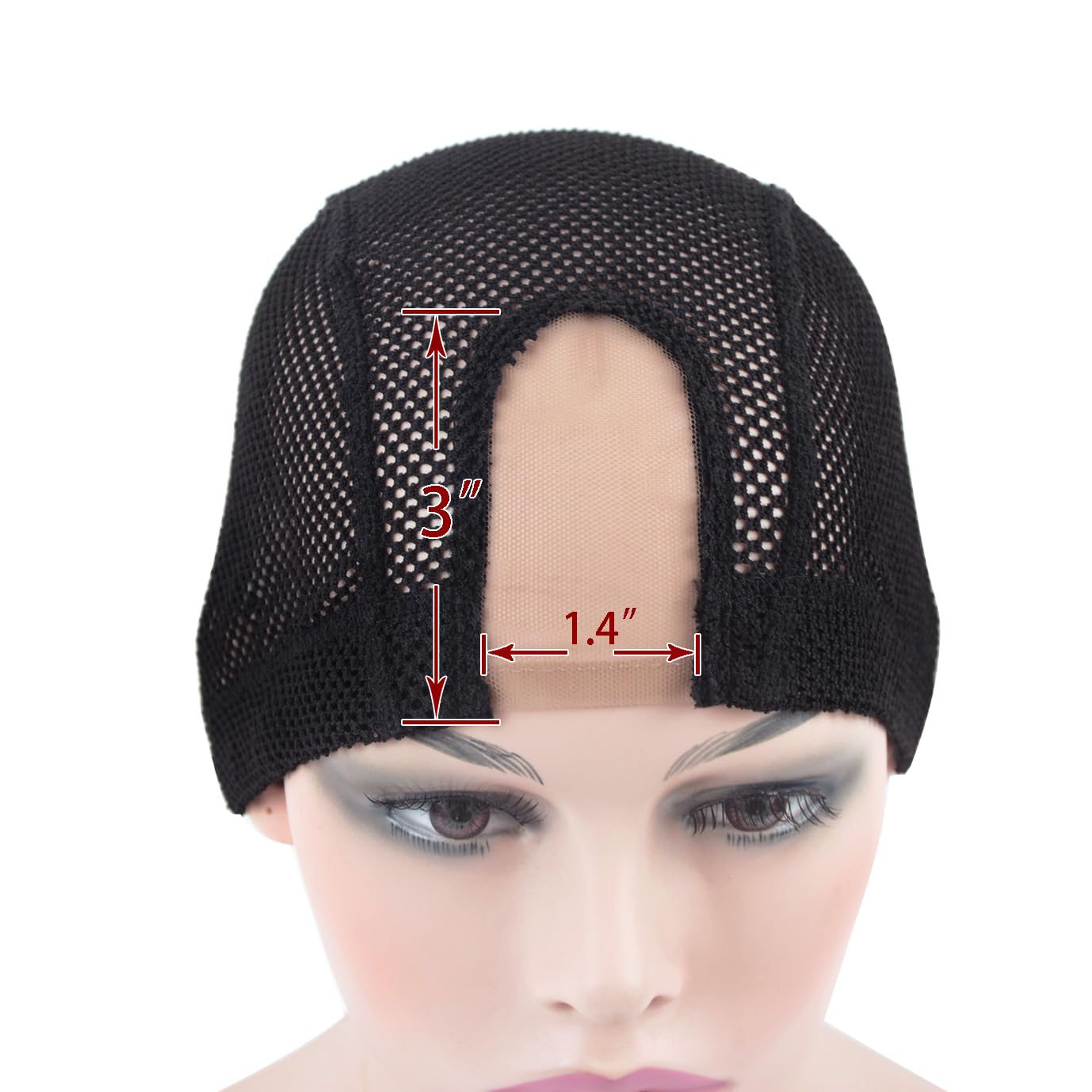 Ytbyt U part mesh wig cap with lace opening