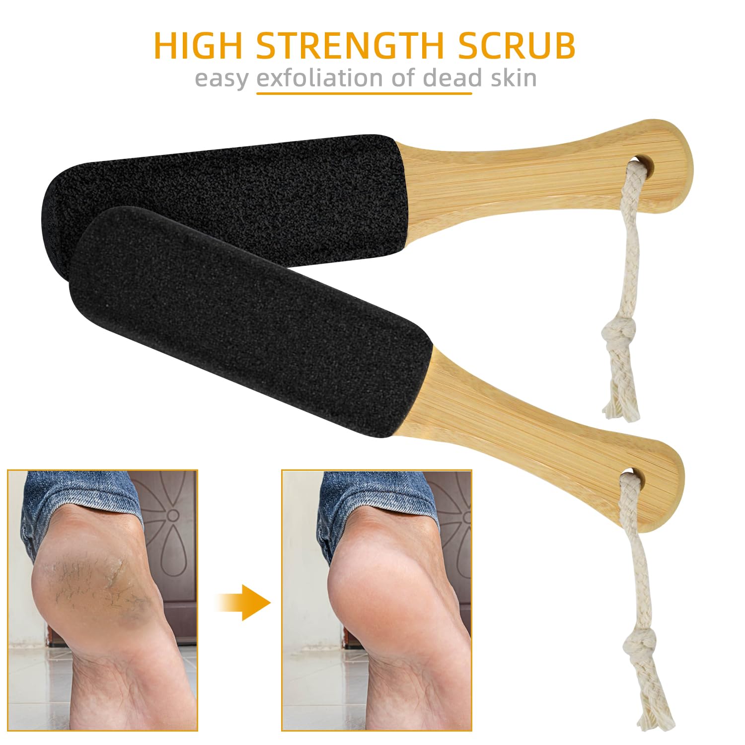 Jiuzi foot file showing hanging rope storage loop