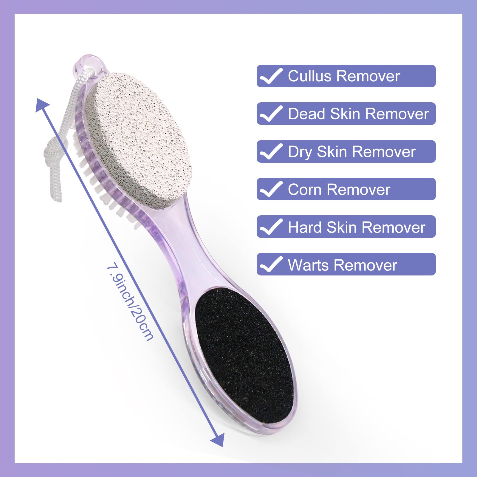 Close up of Fangze 4 in 1 foot scrubber metal rasp surface