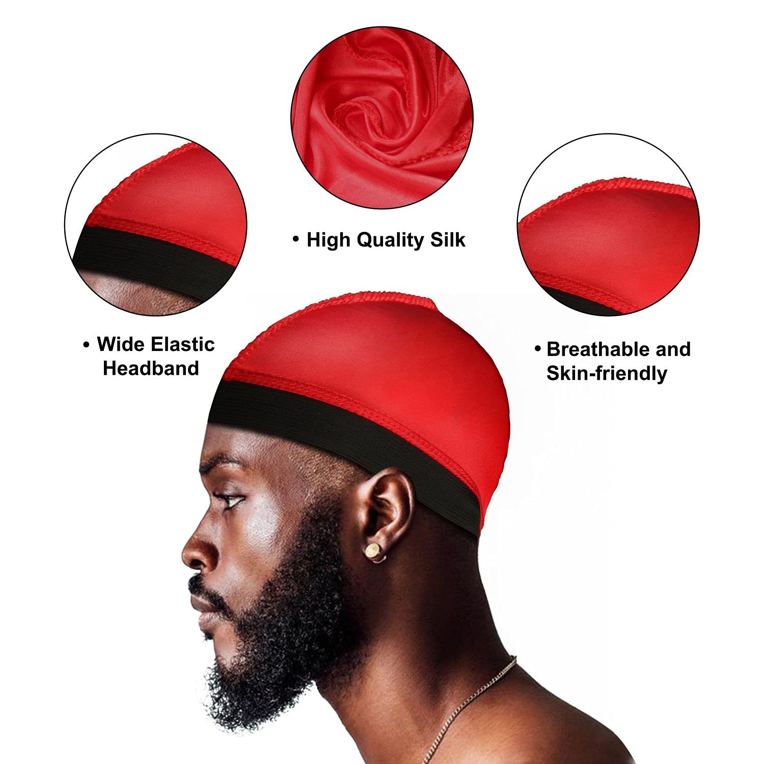 Close up of Selalu silky wave cap elastic band detail