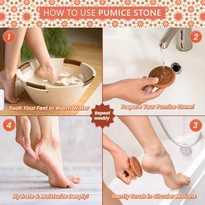 Argaviva pumice stone for dry skin and cracked heels