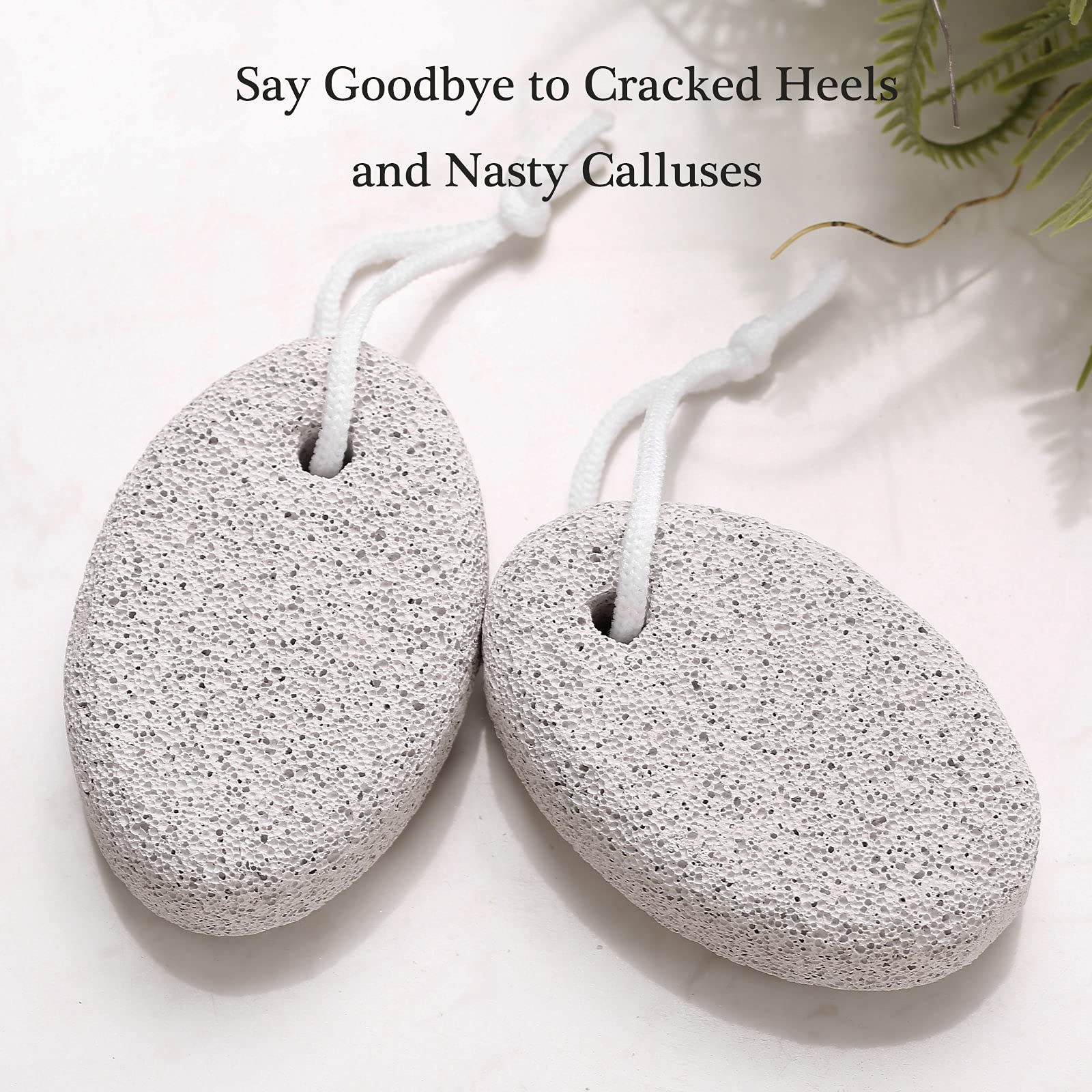 Natural foot file exfoliating tool with hanging rope