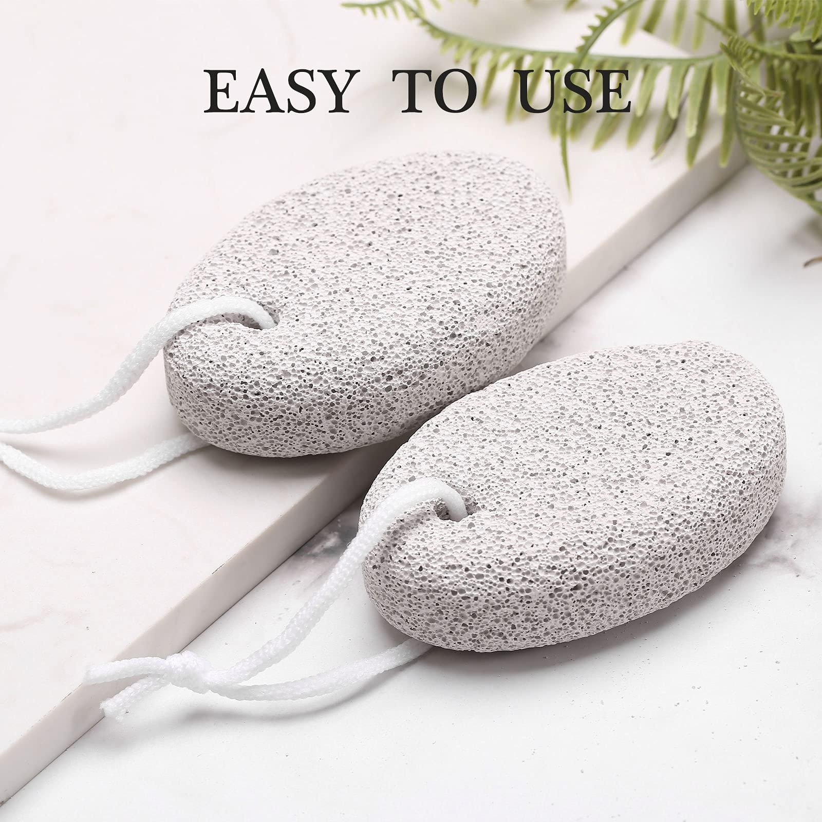 Hoomboom pumice stone set showing hanging loops