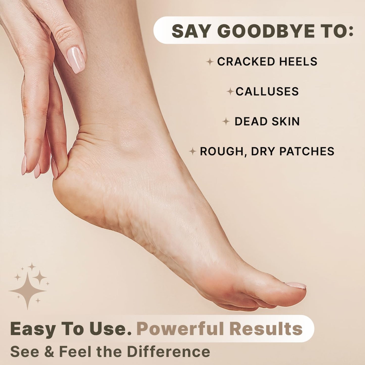 Premium volcanic rock callus remover displaying the integrated white hanging string for easy drying.