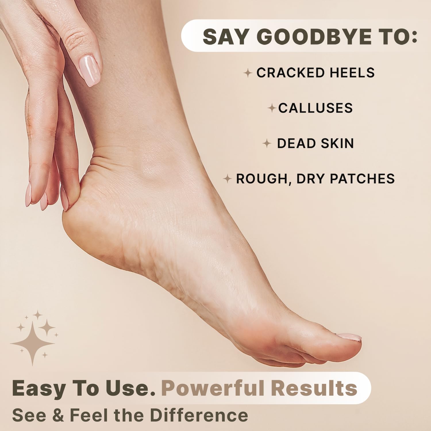Premium volcanic rock callus remover displaying the integrated white hanging string for easy drying.