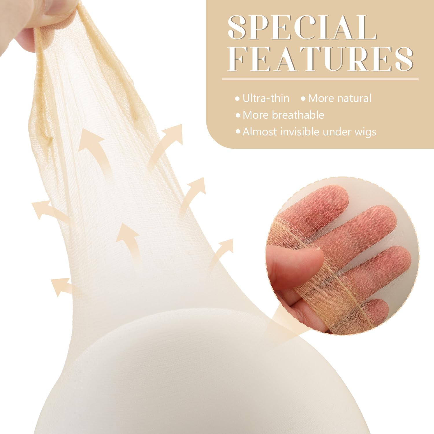 Bulk pack of 36 Z-Charmmy beige stocking caps