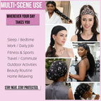 Back view of Roaming hair weave sleeve showing length