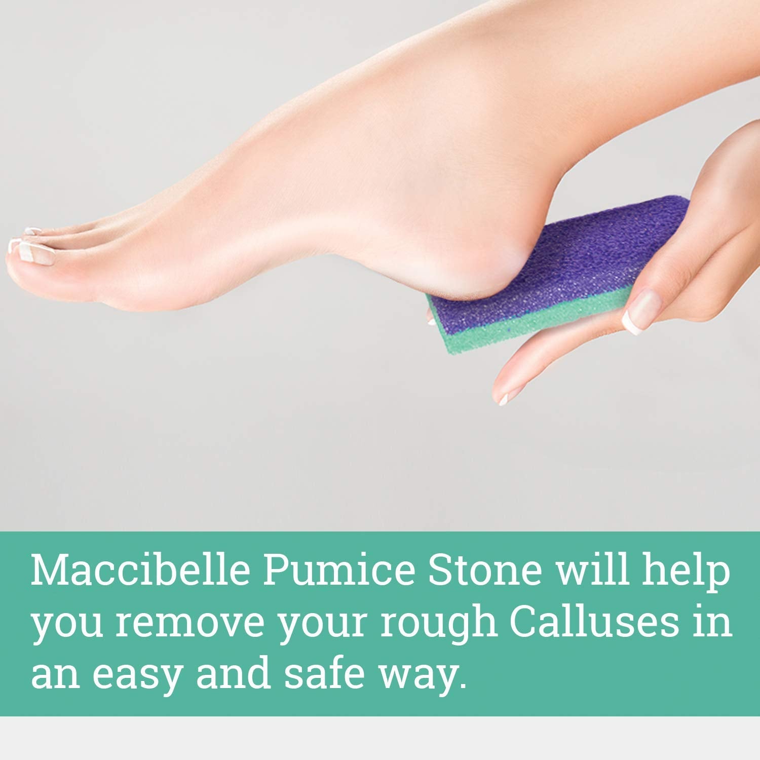 Close up of Maccibelle professional foot callus remover texture