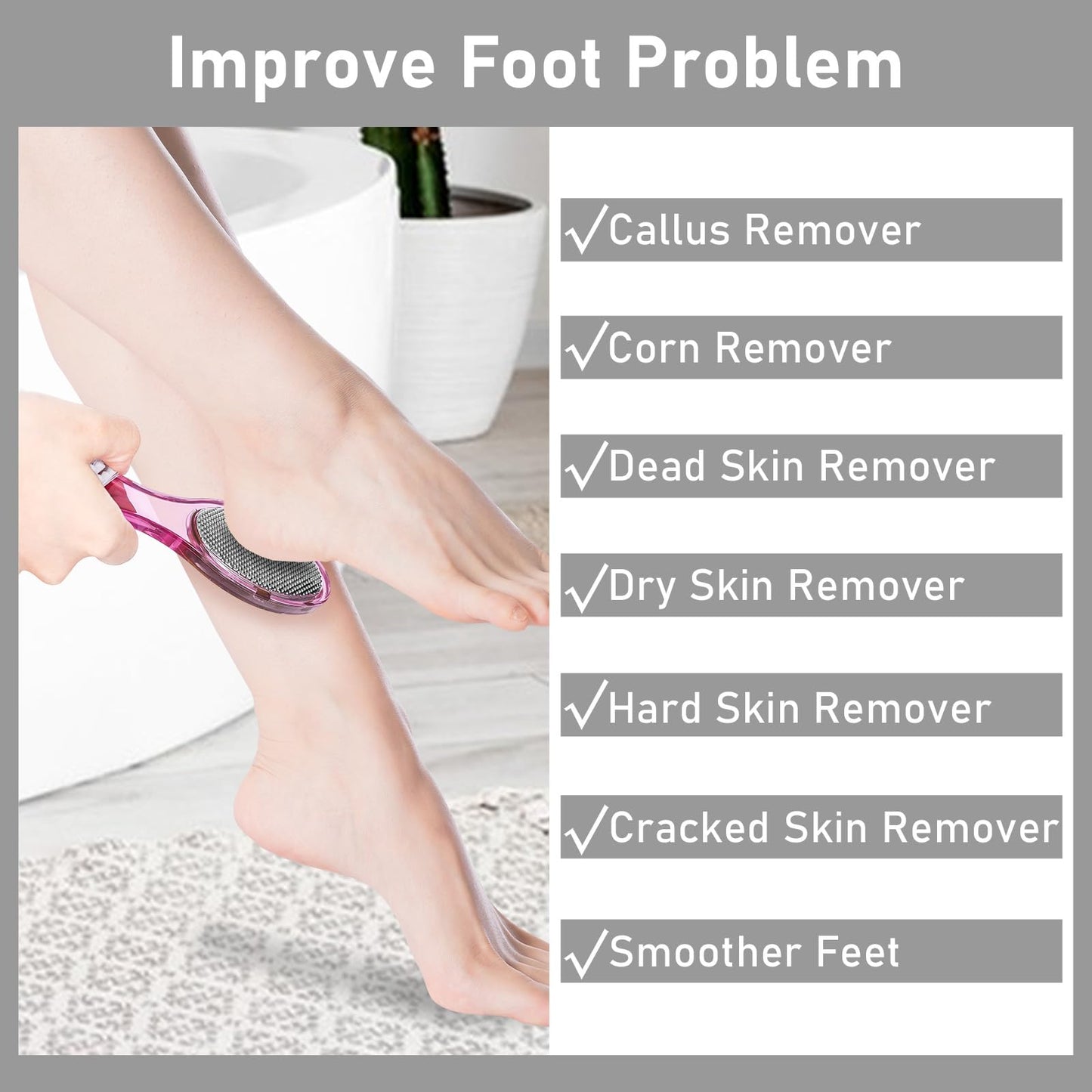 Ergonomic handle of Beomeen 4 in 1 foot tool