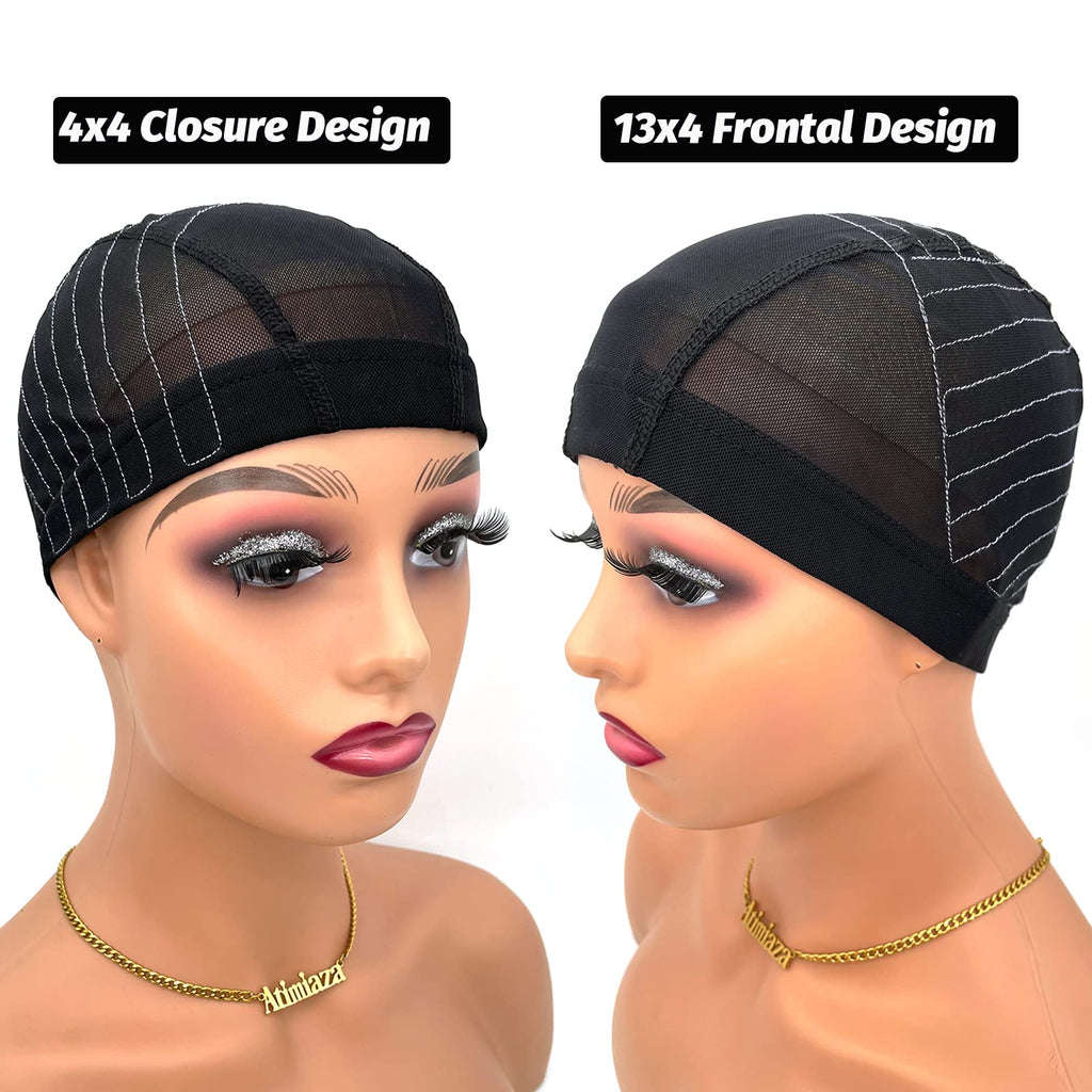 Top view of Atimiaza wig cap for 4x4 closure