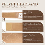 Soft edge saver headband for lace front wigs displayed from a side perspective.