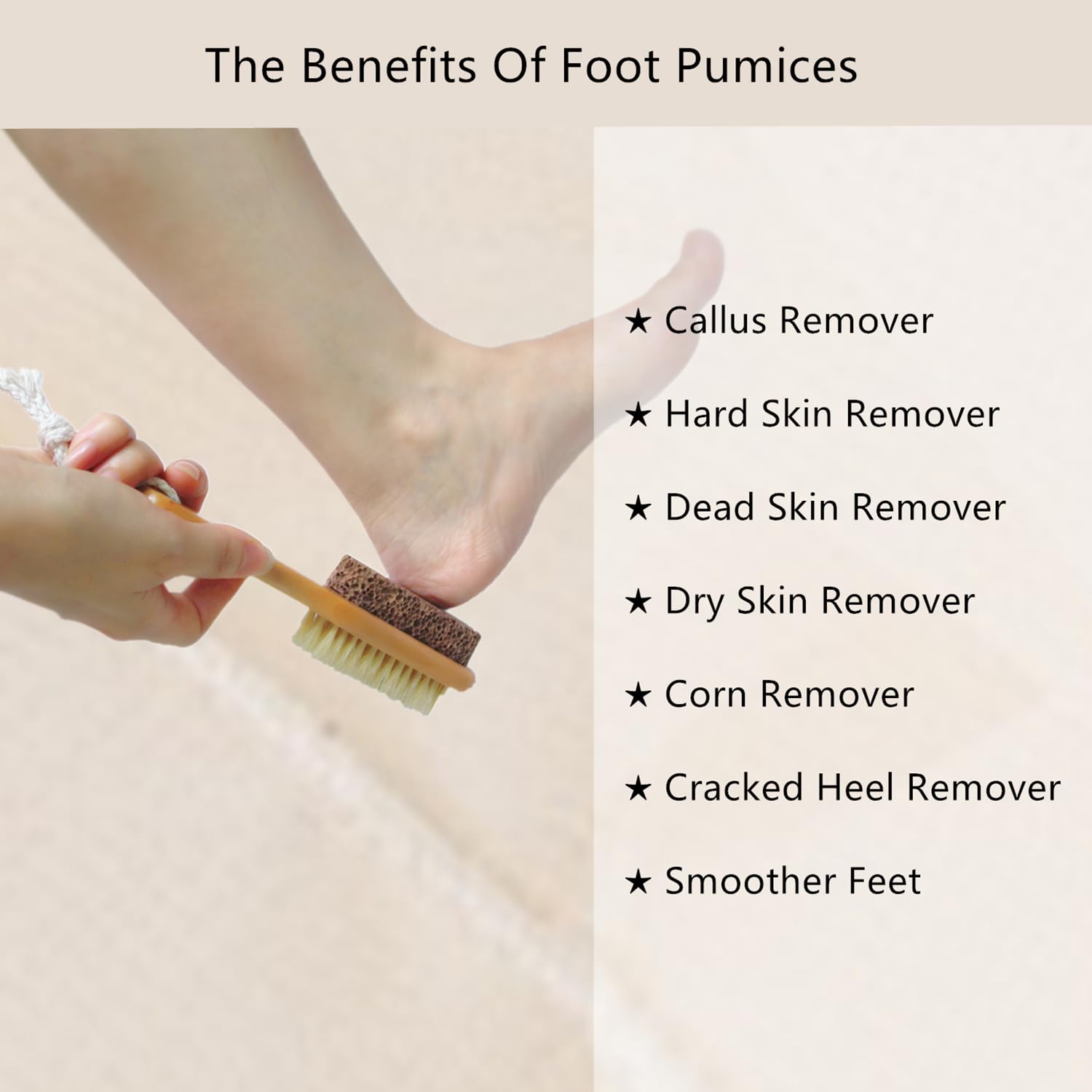Person using Yioyooda dual sided foot exfoliator on heel