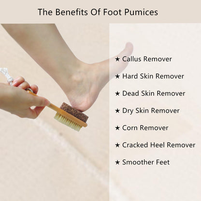 Person using Yioyooda dual sided foot exfoliator on heel