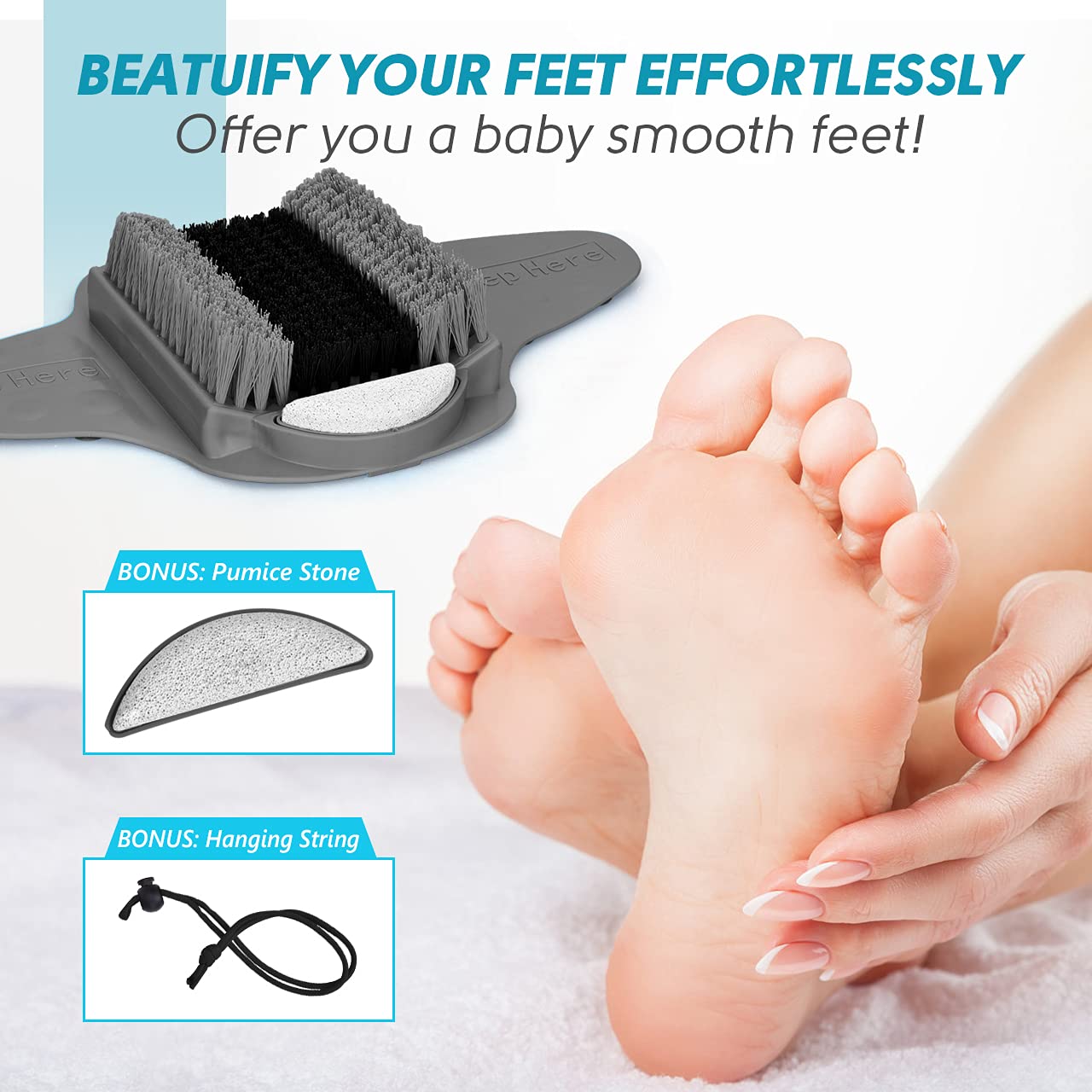 Beskar foot care mat showing ergonomic contoured design