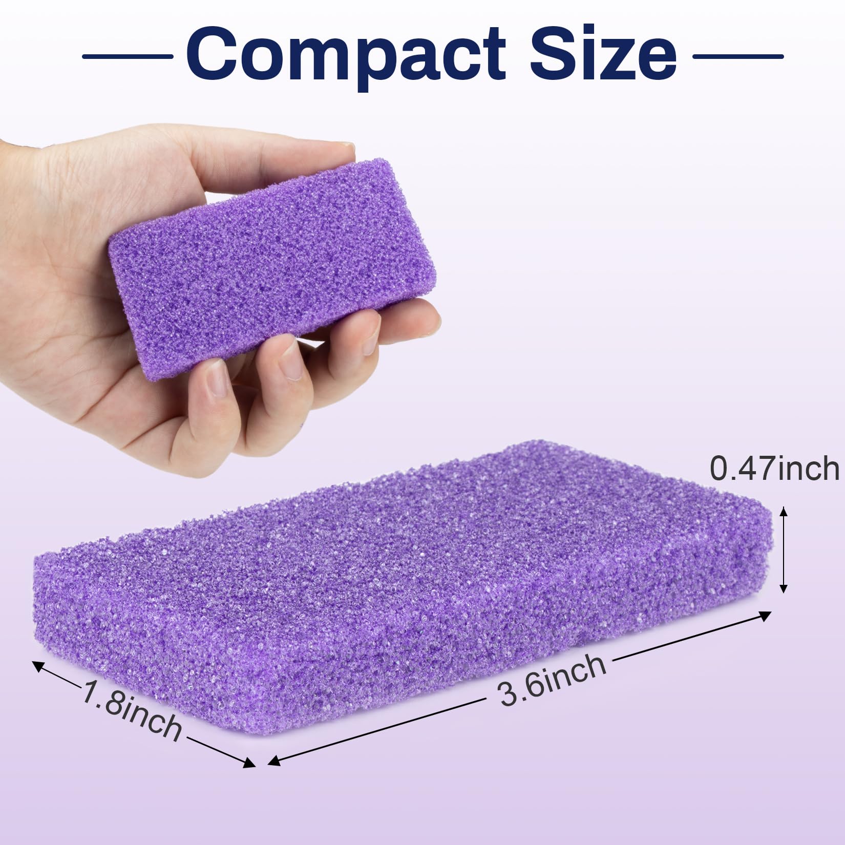 Raqeho purple polyurethane foot scrubber for callus removal