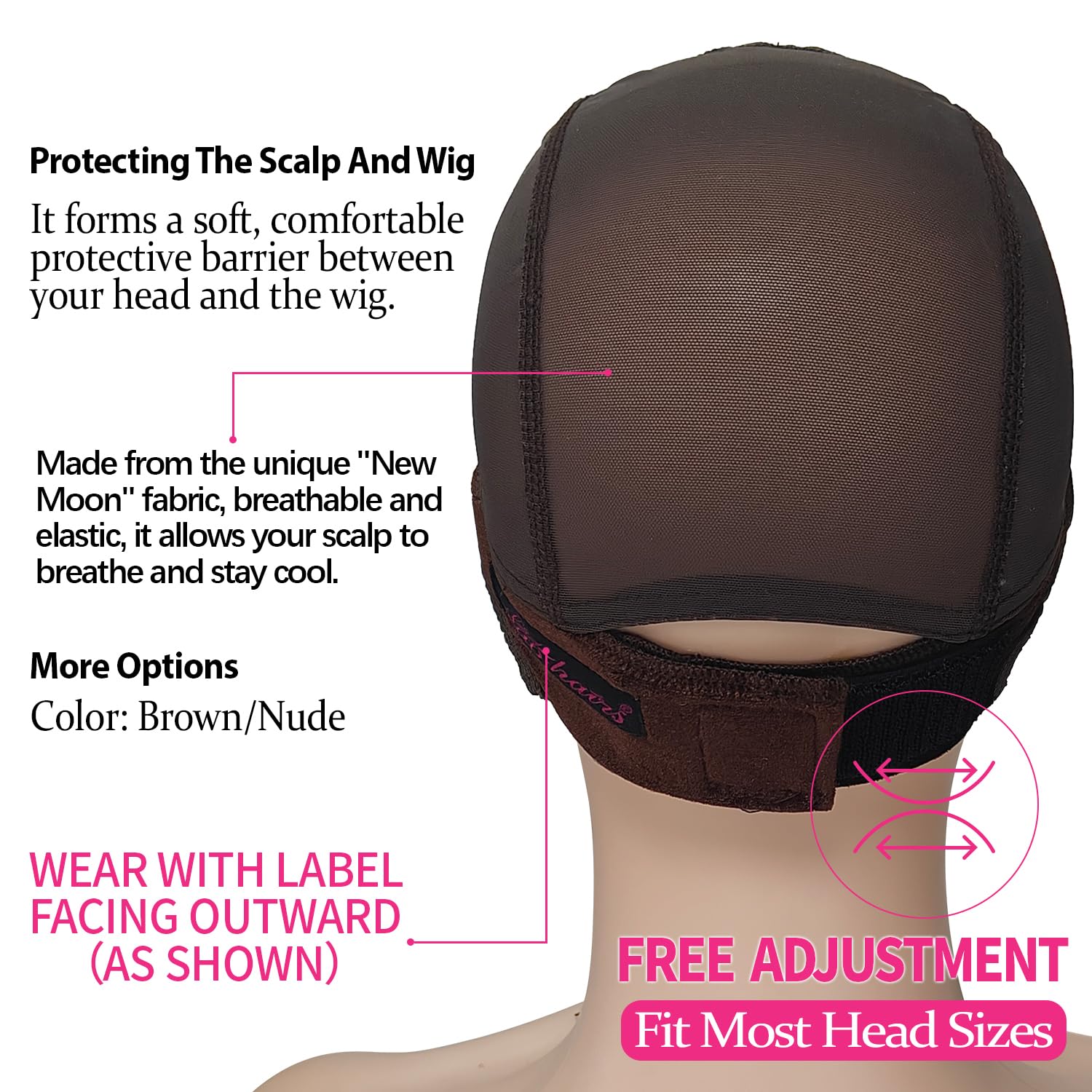Close-up profile of the ultra-thin high-definition lace top on the Labhairs protective cap