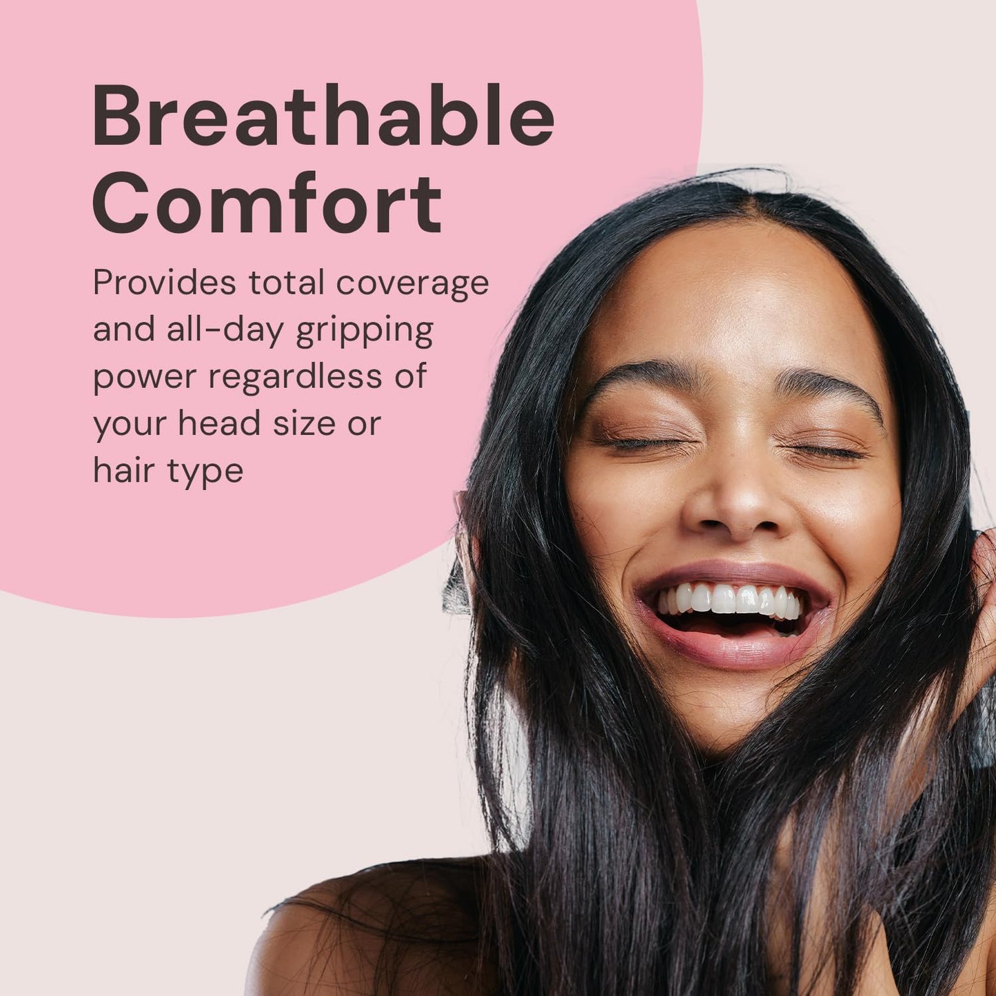 Adjustable closure feature of Milano Collection wig grip band