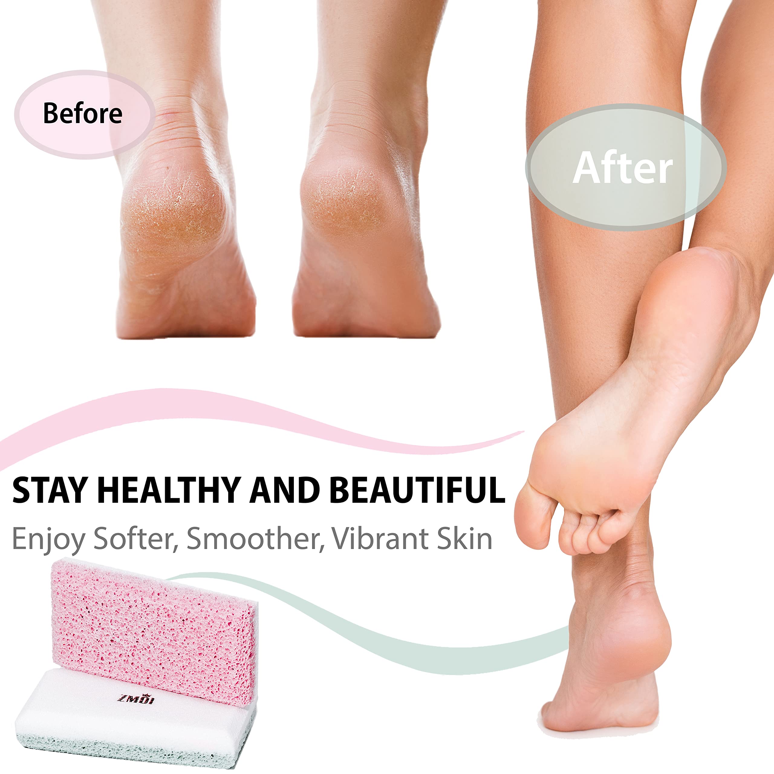 Pink ZMOI siliglass exfoliator for elbow and knee care