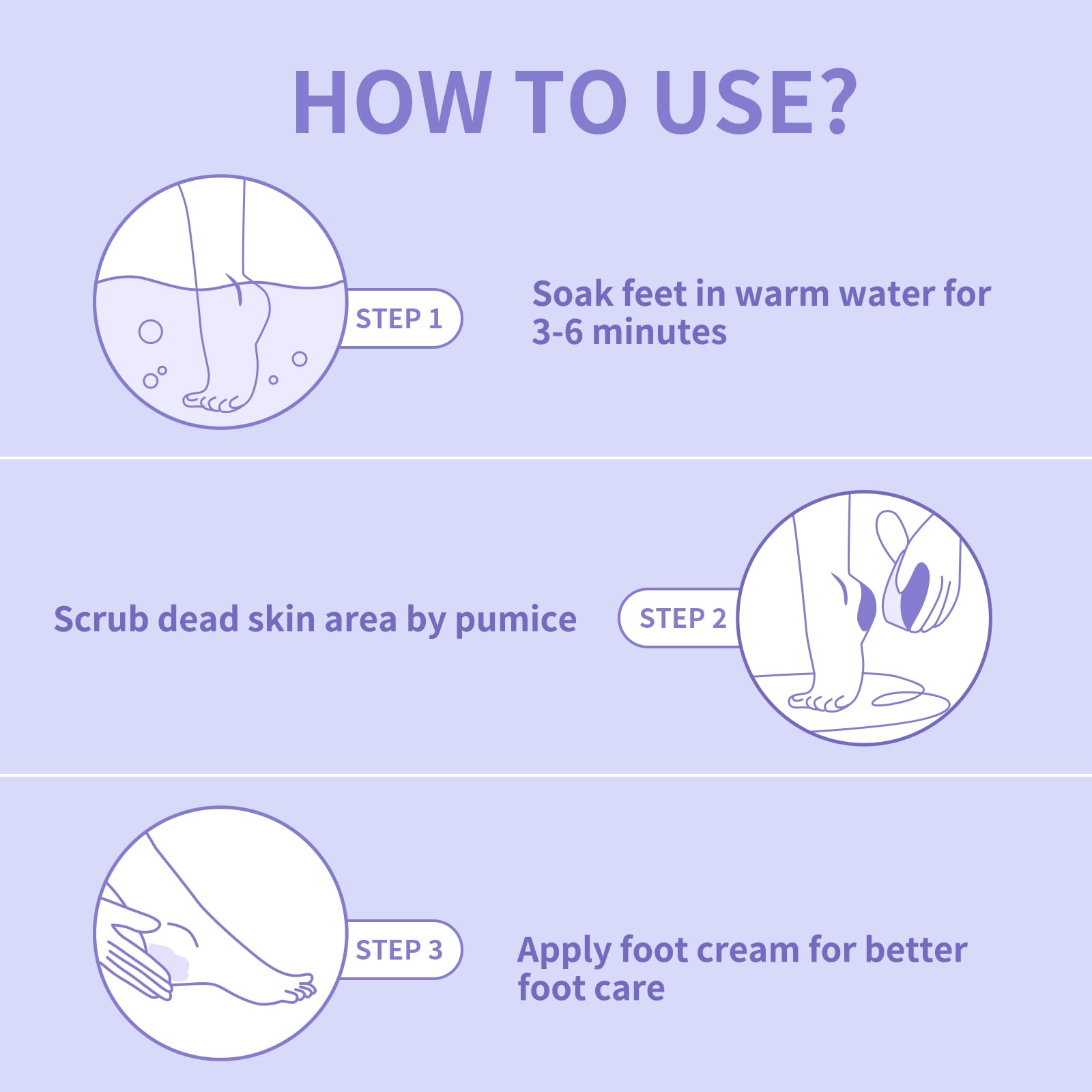 Individual disposable foot scrubber for professional pedicure