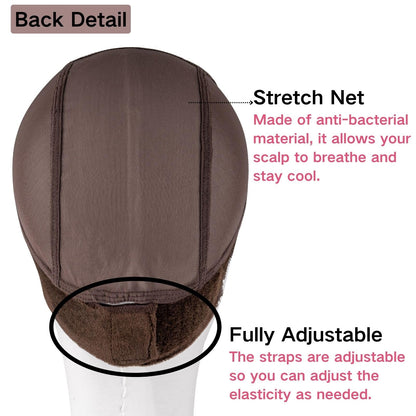 Internal view of the glueless wig grip cap construction