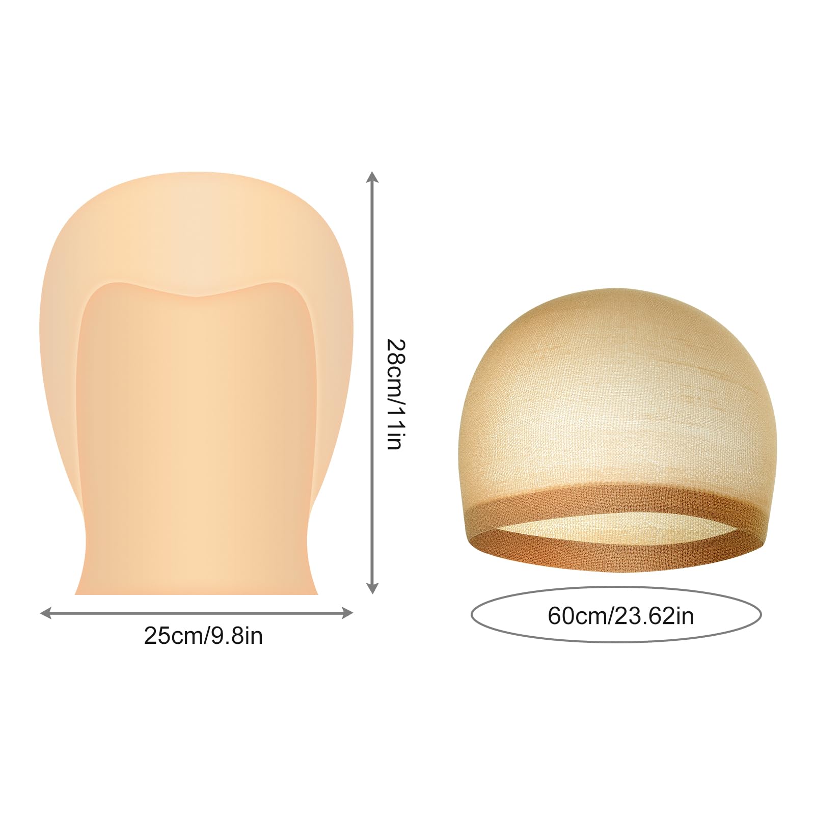 Bouiexye latex bald cap costume accessory for adults