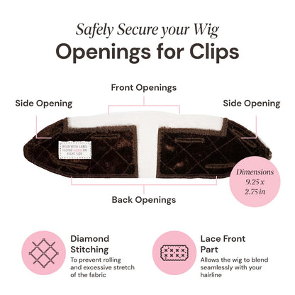Detailed close-up of the non-slip velvet texture for hair toppers