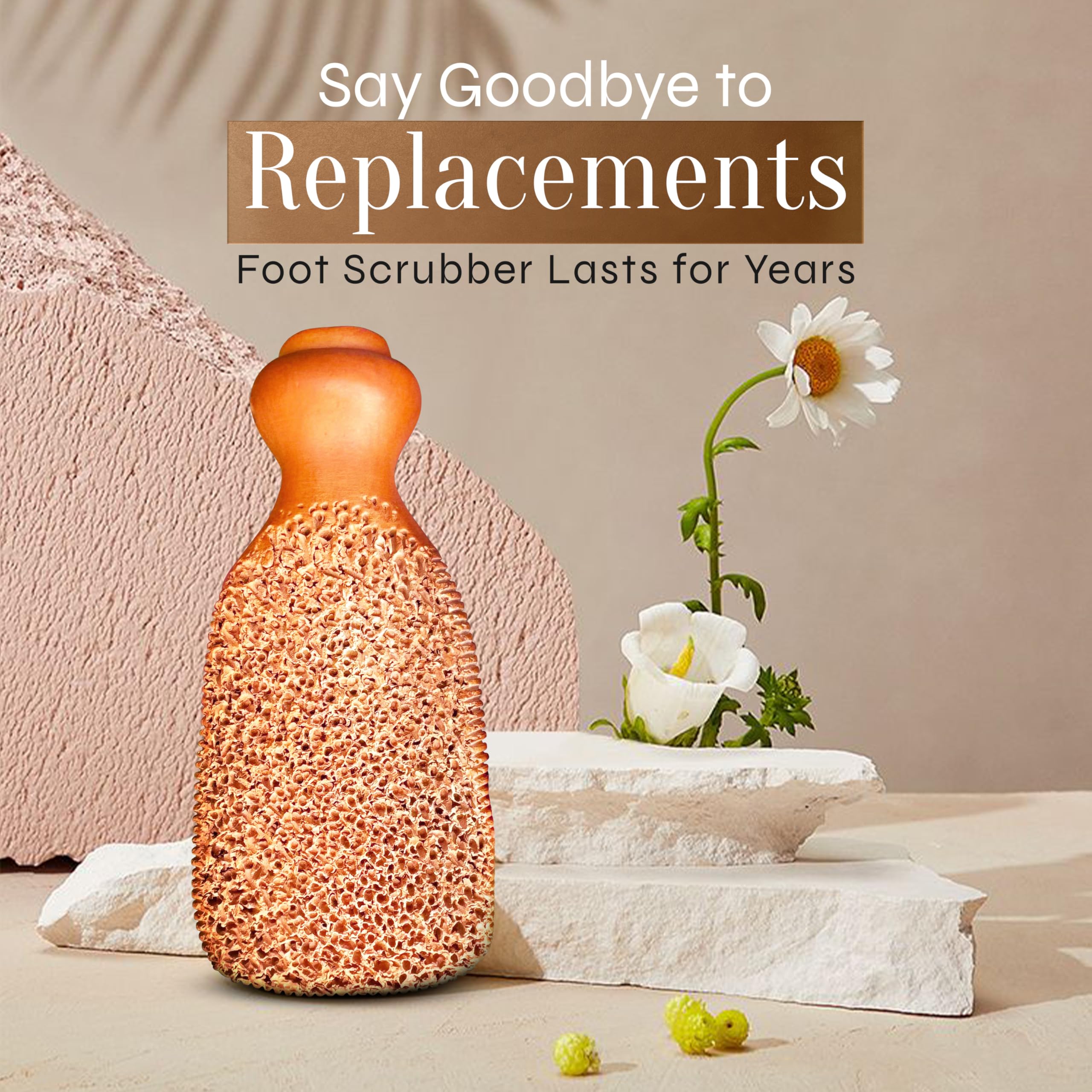 Dual-sided texture of Facon natural foot exfoliator
