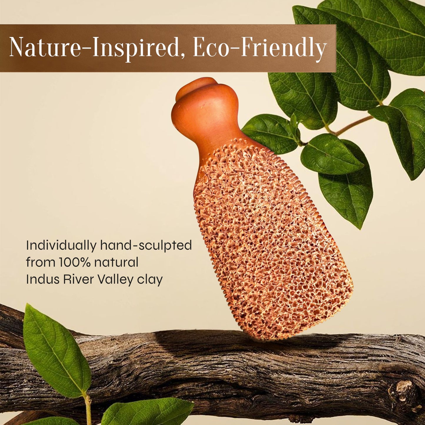 Natural terra cotta foot care tool dry skin remover