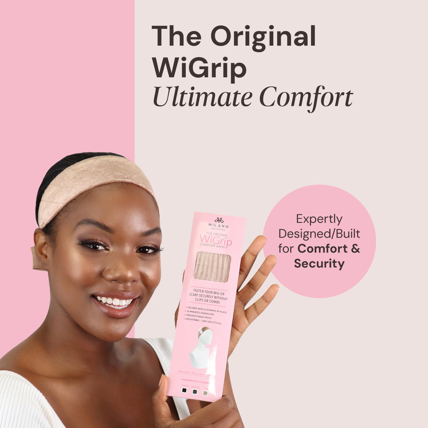 Milano Collection WiGrip band showing adjustable back strap