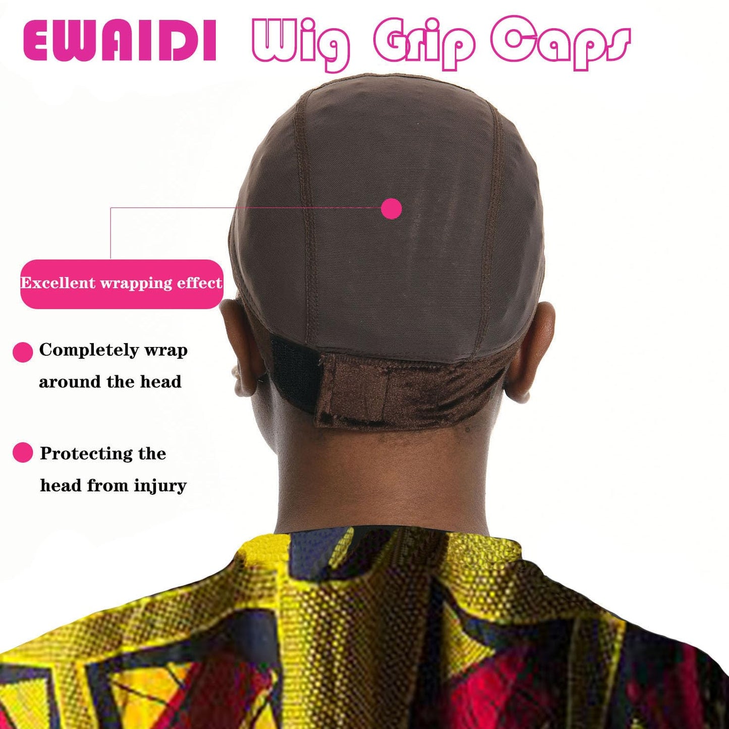 Close up of non-slip gripper band on Ewaidi cap