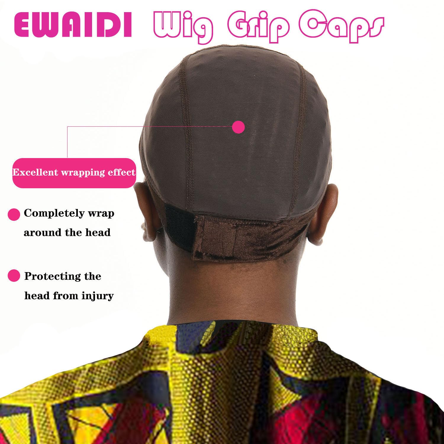 Close up of non-slip gripper band on Ewaidi cap