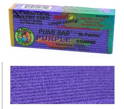 Person using Mr. Pumice Pumi Bar on heel for callus removal
