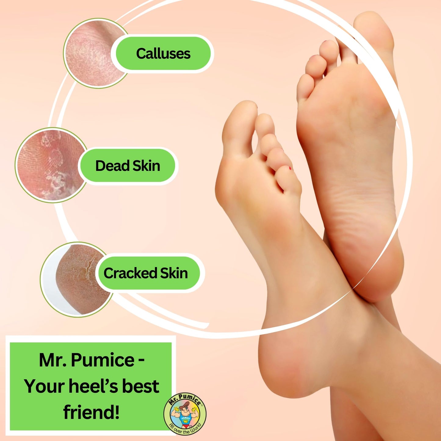 Set of four Mr. Pumice bars for pedicure