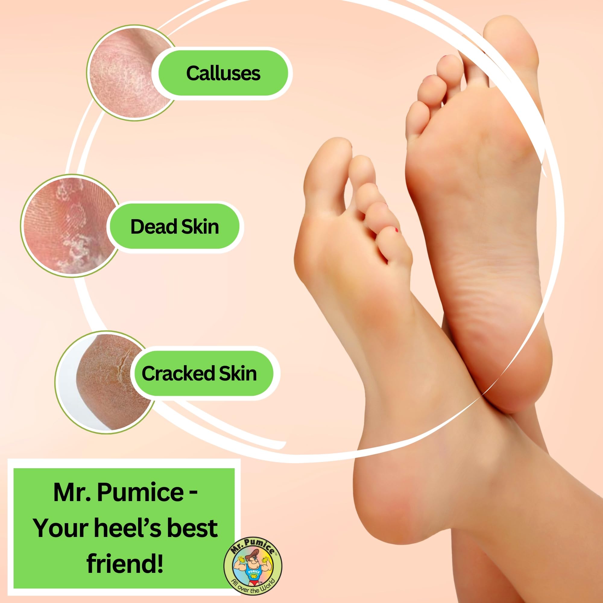 Set of four Mr. Pumice bars for pedicure