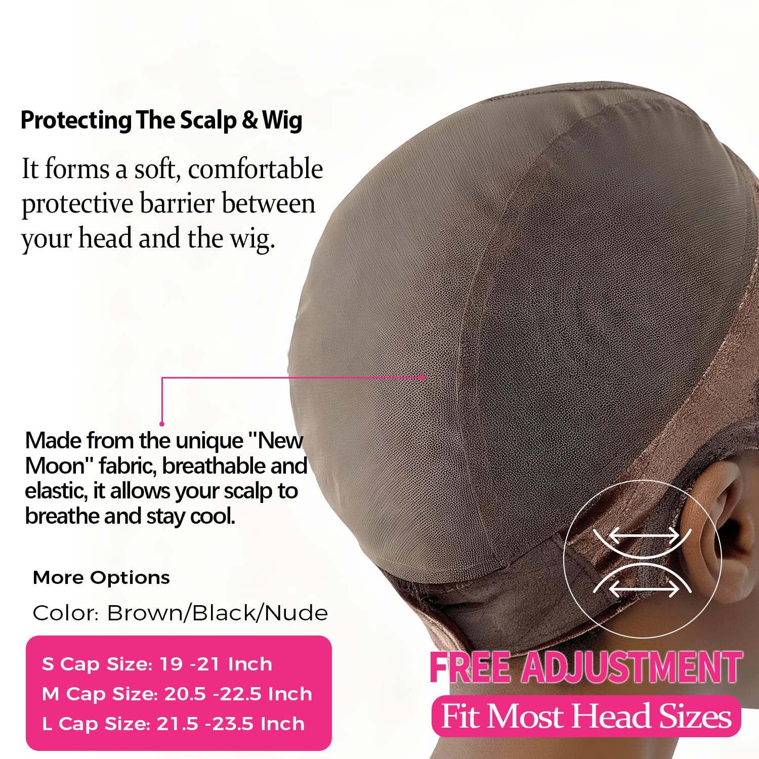 Transparent lace front detail of Labhairs wig cap