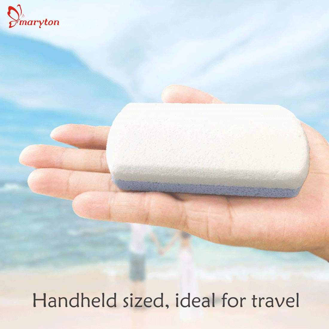 Ergonomic glass pumice stone for callus removal
