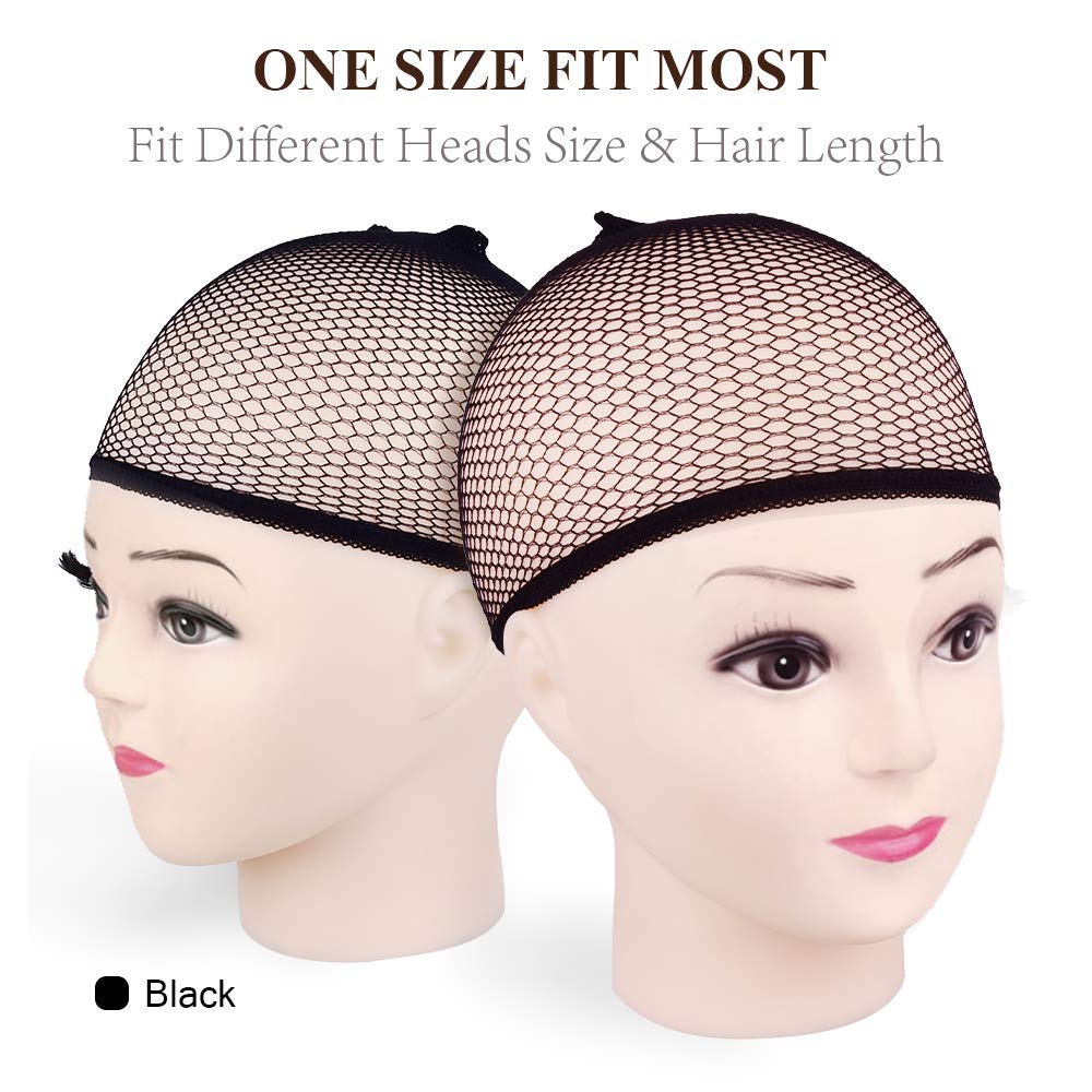 Close up view of Morgles fishnet wig cap texture