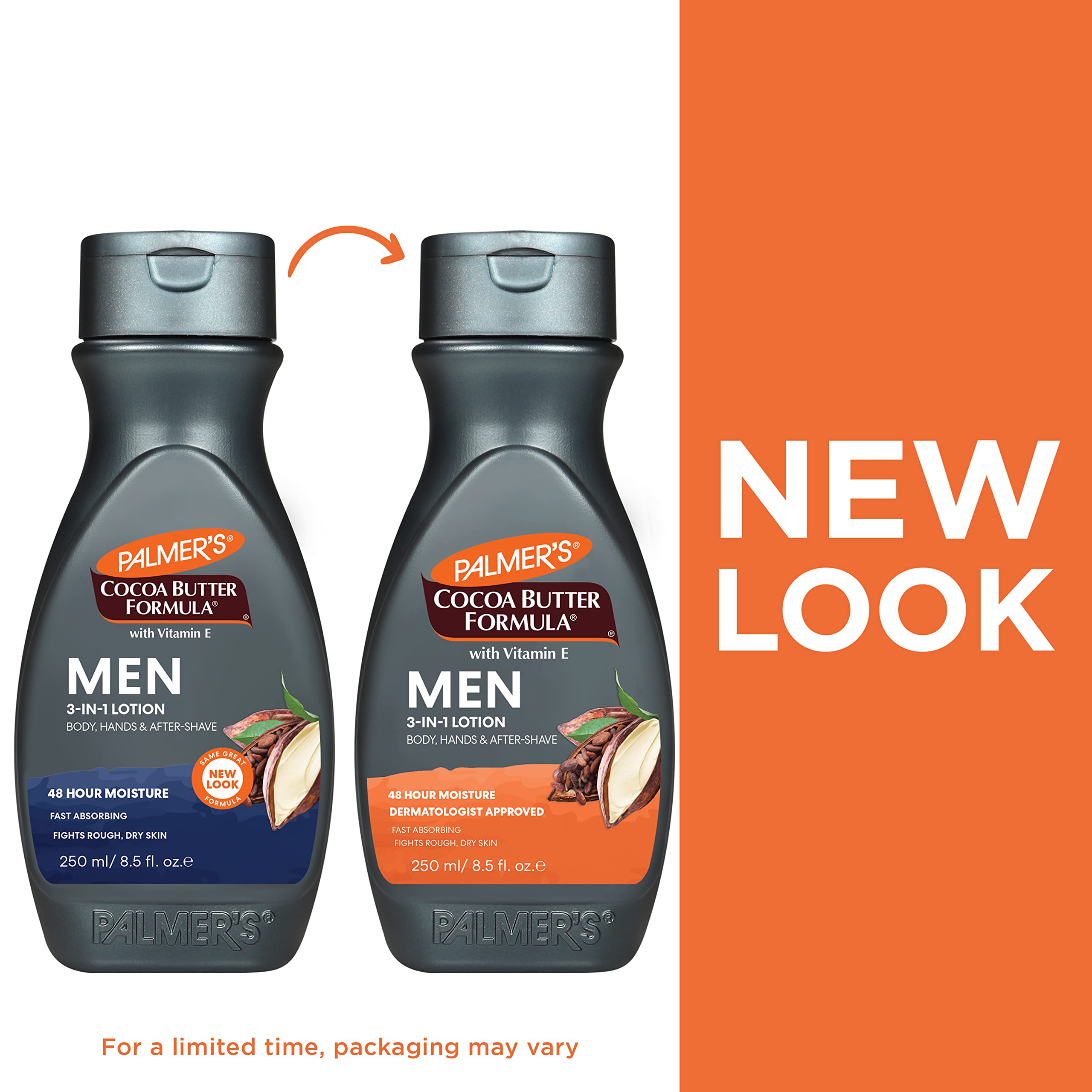 Close up of Palmer's Men's lotion branding